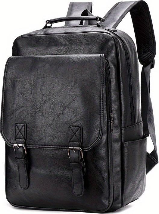 Only-Bags.Store Einfache Vintage PU-Leder grosse Kapazität Casual Rucksack, Laptop-Rucksack für 39,62 cm