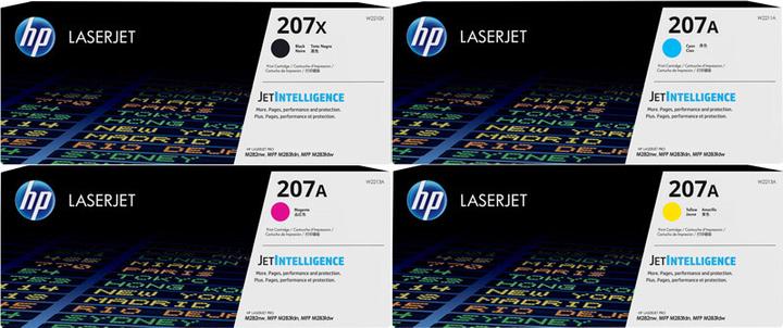 HP Original Toner 207X 207A 4er Set LaserJet Pro MFP M283 fdn M282 nw M255 nw