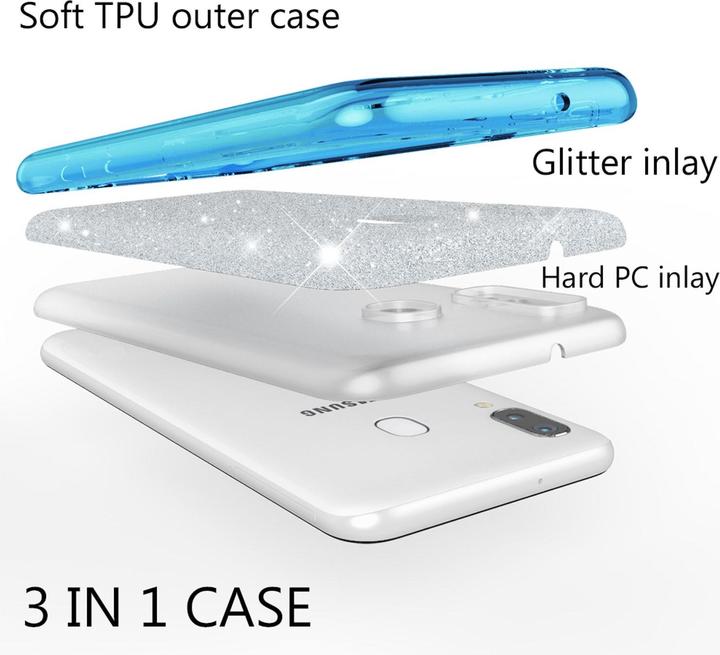 Actual product image Nalia Glitter cover (Samsung Galaxy A40)