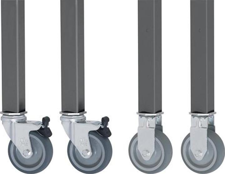 Produktbild RAU Rollensatz 2 Bock-/2 Lenkrollen mit Feststeller Rollen-Ø 80 mm f. Arbeitstische 9000425480-487