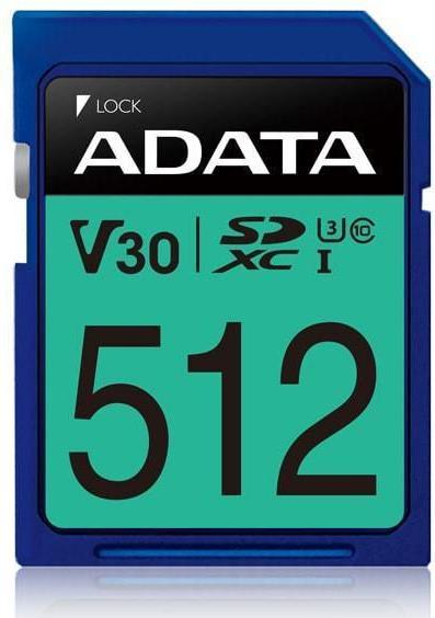 Adata Premier Pro SDXC UHS-I U3 Classe 10 (V30S) (512 GB, SDXC, U3, UHS-I)