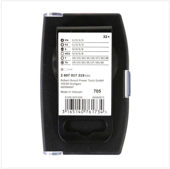 Produktbild Bosch Professional Zubehör Bits-Satz mit Klingenhalter (Kreuz Phillips PH M1, Kreuz Pozidriv PZ M1, Kreuz Pozidriv PZ M2, Kreuz Phillips PH M3, Kreuz Pozidriv PZ M3, Innensechsrund TX mit Loch M10, Innensechsrund TX Mit Loch M25, Innensechsrund TX mit Loch M27, Innensechsrund TX mit Loch M30, Innensechsrund TX Mit Loch M40, Sechskant (hexagonal) M3)