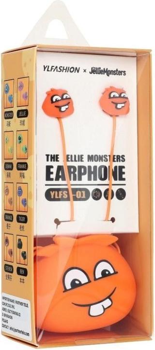 Actual product image Techonic Wired headphones Jellie Monster Earphones JELLIE MONSTER Orange YLFS-01 Jack 3,5mm orange