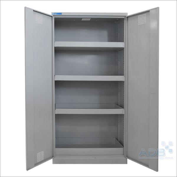 Produktbild ADB Umweltschrank 40729 lichtgrau 92,0 x 58,0 x 192,0 cm, aufgebaut