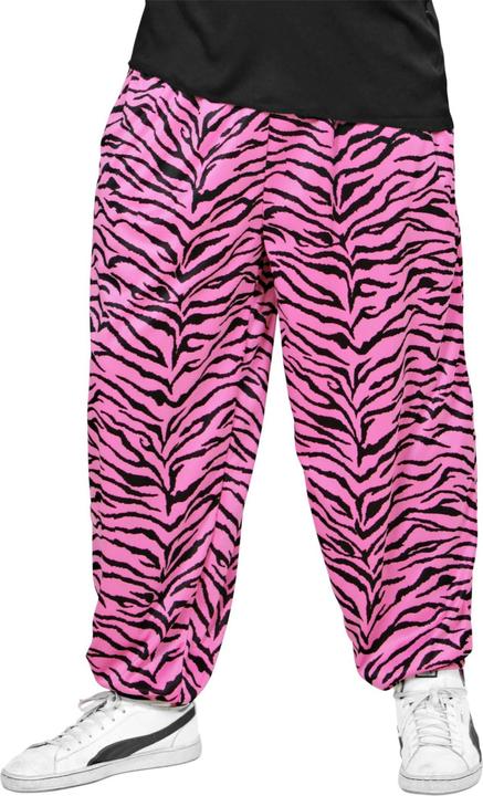 Actual product image Widmann 80s - Pink zebra pants (XL)