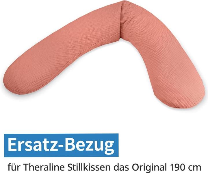 Actual product image Theraline Nursing pillow replacement cover for nursing pillow The Original - muslin (190 cm)