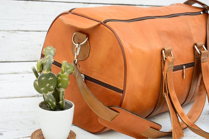 Produktbild Only-Bags.Store Leder Reisetasche, Duffle Gepäck Reisetasche, Wochenendtasche