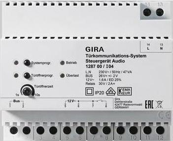 Produktbild Gira Steuergerät 128700 Audio türkommunikation REG