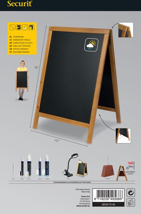 Image du produit Securit Stand de tableau noir (Tableau noir, 56 x 89 cm)
