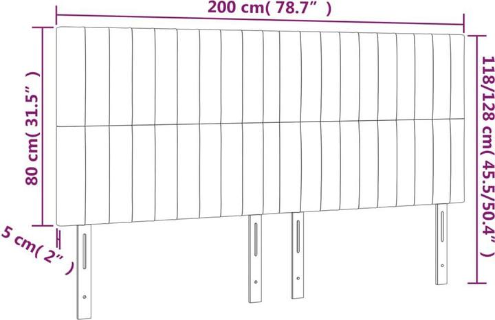 Actual product image VidaXL Aldridge (200 x 5 x 128 cm)