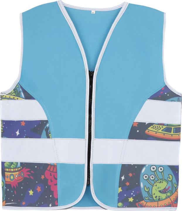 Actual product image Korntex Kinder Warnweste Action „Aerospace“ - CO2 Neutral - Blau/Alien - S (S)