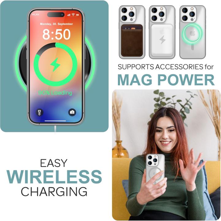 Actual product image Nalia Matte hybrid case with MagSafe function (Apple iPhone 16 Pro)