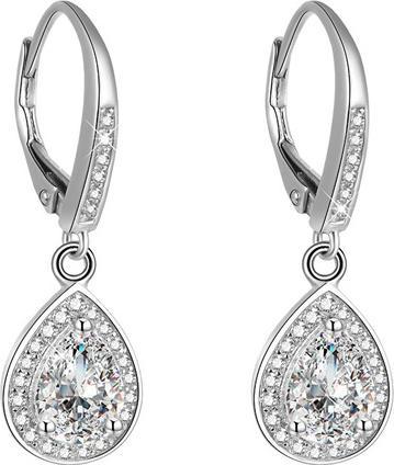 Beneto Silver earrings with crystals AGUC1836 (L)