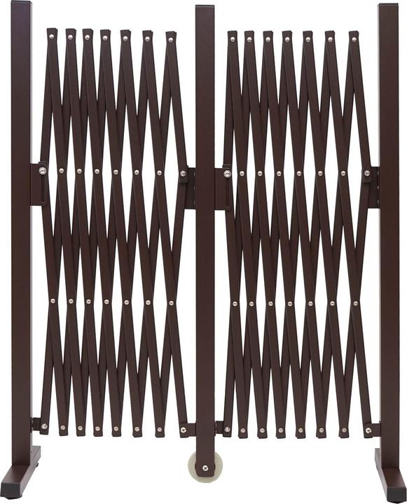 Produktbild Swisshandel24 Absperrgitter, Zaun Schutzgitter Scherengitter Trenngitter, Alu ausziehbar braun - Höhe 103cm, Breit (31 cm)