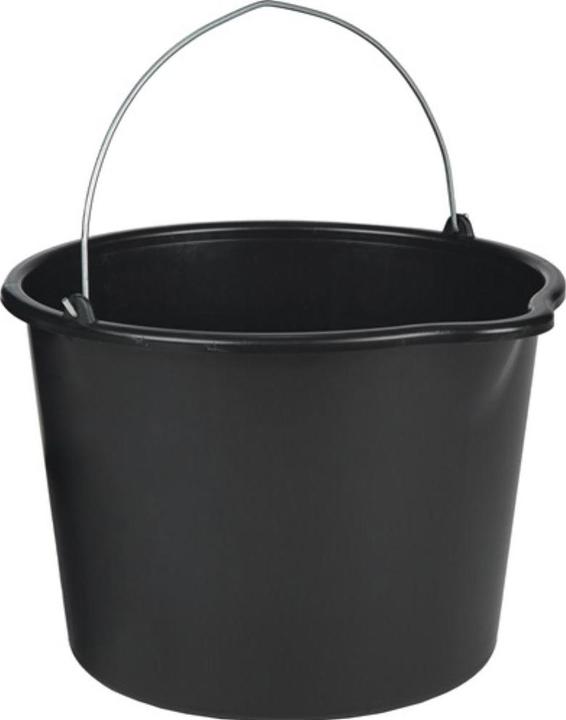 HP Autozubehör Baueimer 20 l mit Tülle schwarz Polyethylen (20 l)