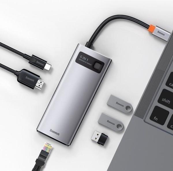 Image du produit Baseus Série Gelam en métal (USB-C, 8 Ports)