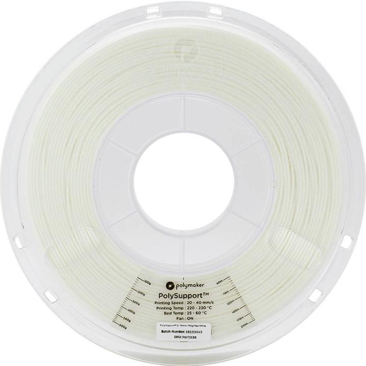 Immagine prodotto Polymaker PD04002 Materiale di supporto per filamenti a strappo Polysupport 2,85 mm 750 g (2.85 mm, 750 g, Bianco)