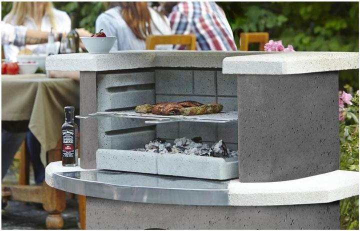 Produktbild Buschbeck Grillbar Stockholm 65x110x93 cm weiss-anthrazit (110 cm)