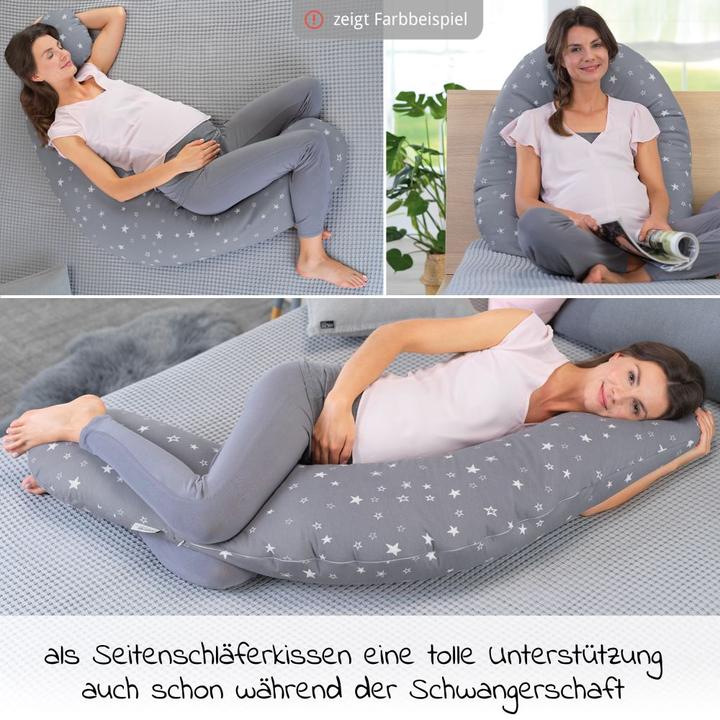 Actual product image Theraline Nursing pillow "The Original" with polyester hollow fibre filling incl. cover 190 cm (190 cm)
