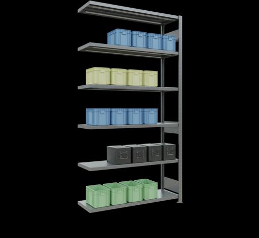 Actual product image Schulte Lagertechnik MULTIplus250 boltless add-on bay system with length bolts