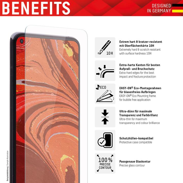 Actual product image Displex Real Glass, 2D Panzerglas (1 Piece, Xiaomi Redmi Note 11S 5G)