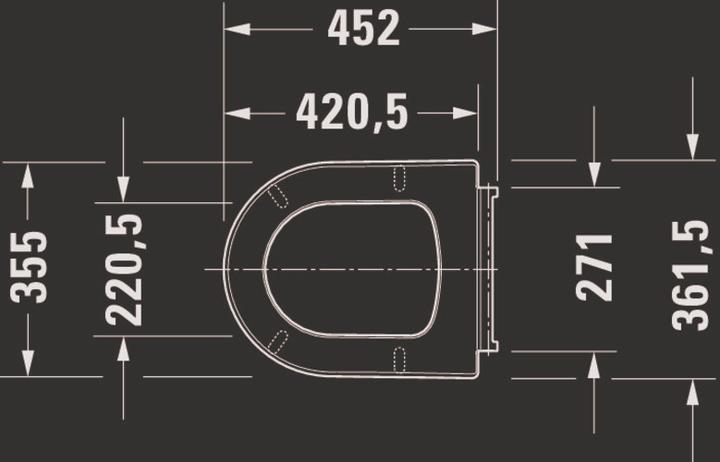 Produktbild Duravit ME by Starck WC-Sitz, Scharniere Edelstahl, mit Absenkautomatik, abnehmbar
