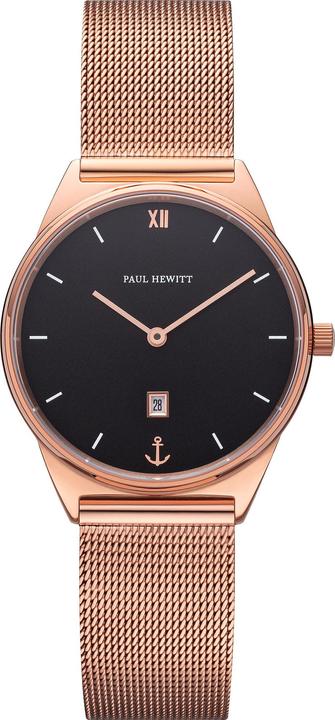 Paul Hewitt Praia Black Sea Rose Gold Mesh (Analoguhr, 33 mm)