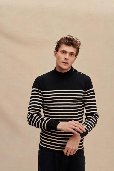 Produktbild Le Minor Pullover mit Rundhalsausschnitt Marinière (XL)