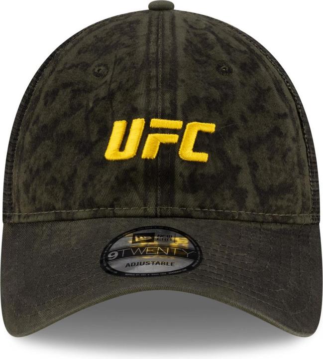 Actual product image New Era 9Twenty Trucker Cap - UFC MMA oil washed oliv