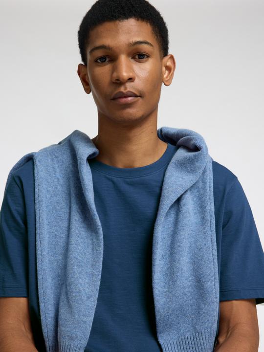 Actual product image Selected Homme Slhaspen Slub Ss O-Neck Tee Noos (XXL)