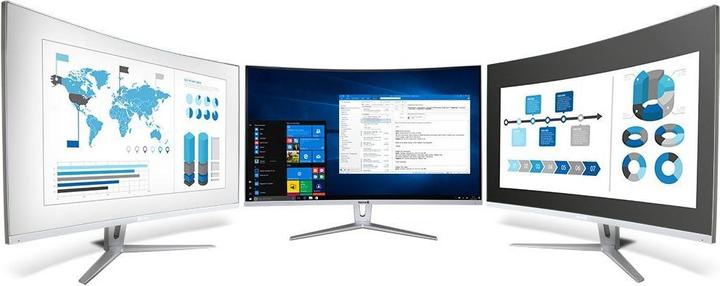 Immagine prodotto Wortmann TERRA LCD/LED 3280W V2 argento/bianco CURVO 2xHDMI/DP (2560 x 1440 pixel, 32")