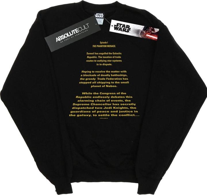 Produktbild Star Wars The Phantom Menace Opening Crawl Sweatshirt (XL)