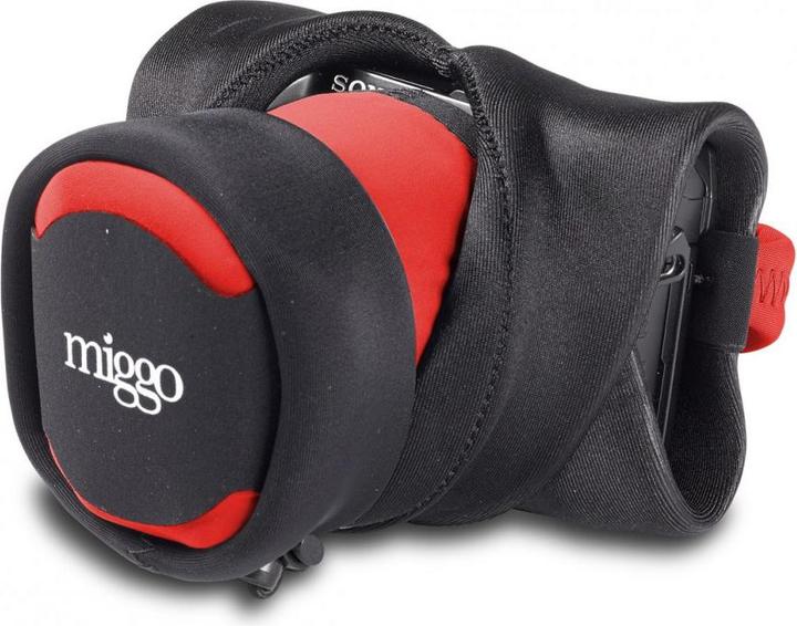 Image du produit miggo Grip & Wrap, appareil photo numérique, spandex, néoprène, noir, rouge, CSC, 30 cm, 140 mm