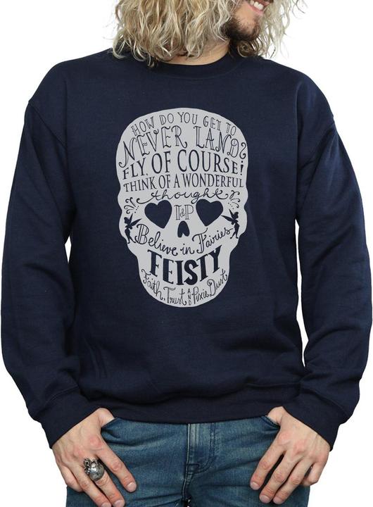 Actual product image Disney Mens Tinker Bell Skull Sweatshirt (XXL)