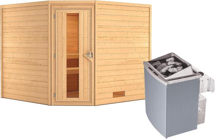 Insulated wooden door with insulating glass