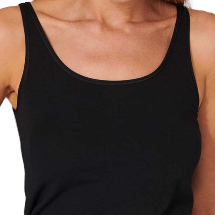 Actual product image Schiesser 2 Pack 95/5 Organic Cotton Strappy Top (34)