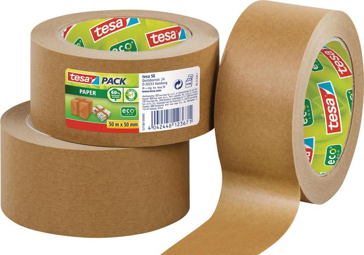 Image du produit tesa 6x ruban d'emballage PAPER ecoLogo (50 mm)