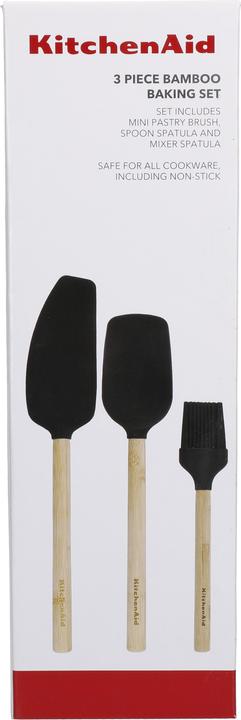Actual product image KitchenAid 3-Piece Bamboo Baking Set with Spoon Spatula, Pastry Brush and Mixer Spatula