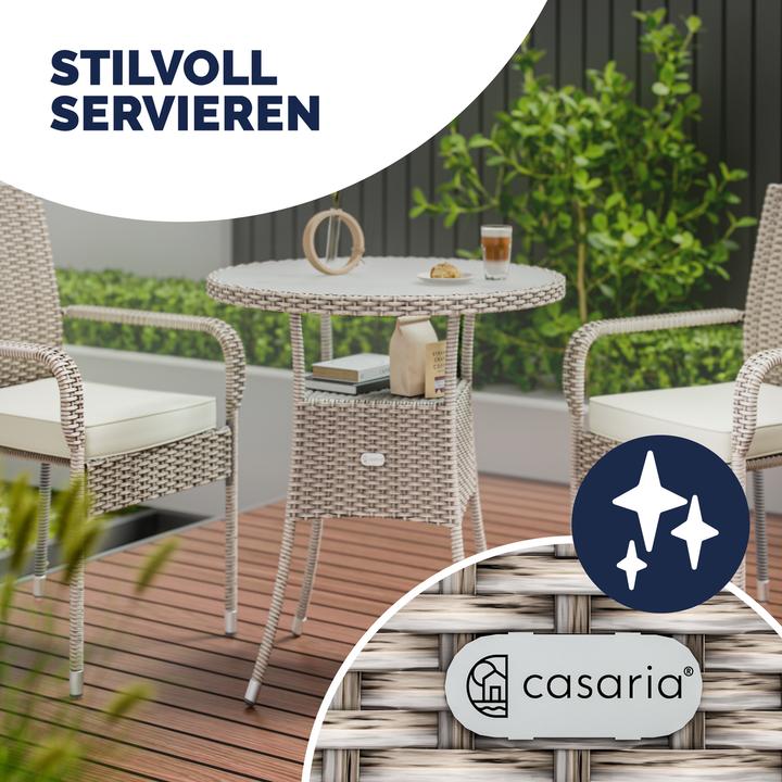 Immagine prodotto Casaria Tavolo da balcone in polyrattan (60 cm)