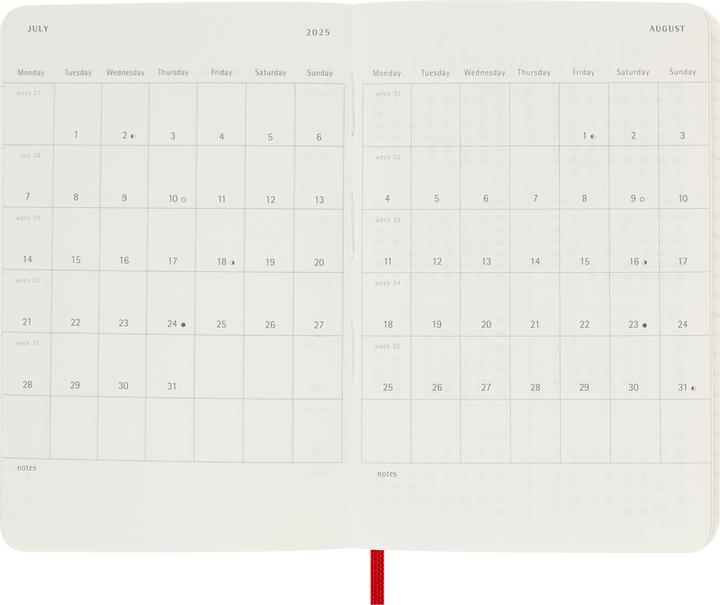 Produktbild Moleskine Notizkalender (A6, Pocket, Englisch)
