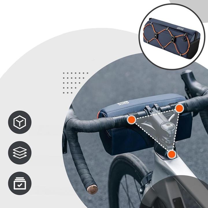 Actual product image Rockbros 30110054002 bicycle handlebar bag 2.2 l - blue (2.20 l, Handlebar bag)