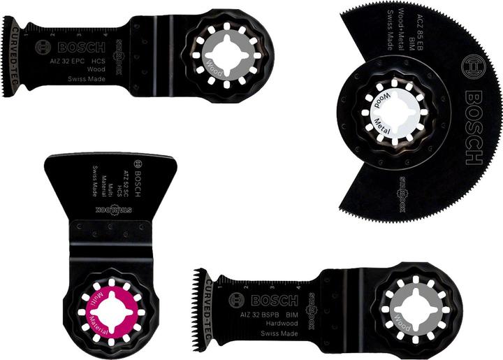 Bosch Zubehör Set per pavimenti/installazione Starlock, 4 pezzi, composto da strumenti per lavori a pavimento