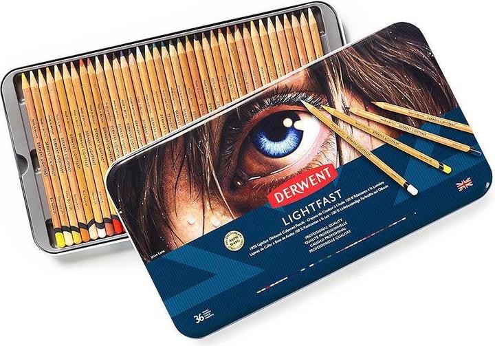 Image du produit Derwent Crayons de couleur Lightfast, 4 mm, multicolore, 36 pièces (Multicolore, 36 x)
