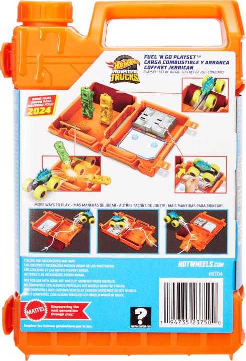 Actual product image Hot Wheels Monster Trucks Stunt N' Go Fossil Fuel Playset (EC)