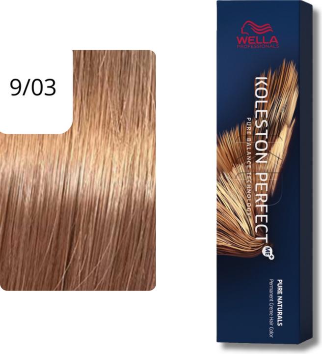 Actual product image Wella Koleston Perfect Me+ Pure Naturals (9/03 light blonde nature-gold)