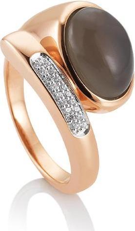 Actual product image Breuning RING - E.MONDSTEIN SILVER MOON/Brill. 0,099 Ct. H/si (57, 750/18 K Gold)