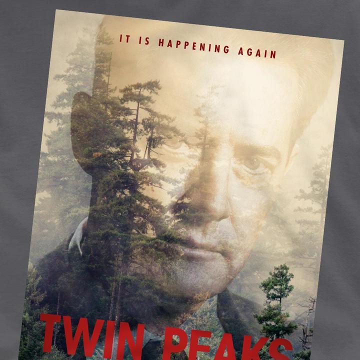 Actual product image Twin Peaks Mens Dale Cooper Poster T-Shirt (XXL)
