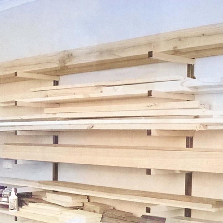 Actual product image XPOtool 2x Wood Shelf with 3 Levels up to 150kg Steel Cantilever Shelf for Storing Wood 50kg/Level