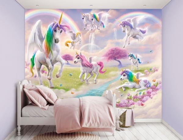 Produktbild Walltastic Magiske Enhjørninger / Magische Einhörner tapet 243 x 305 cm
