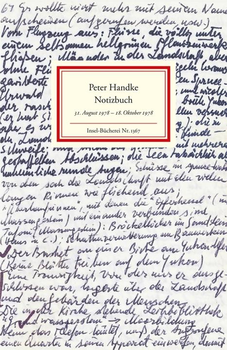 Produktbild Notizbuch (Deutsch, Peter Handke, 2015)